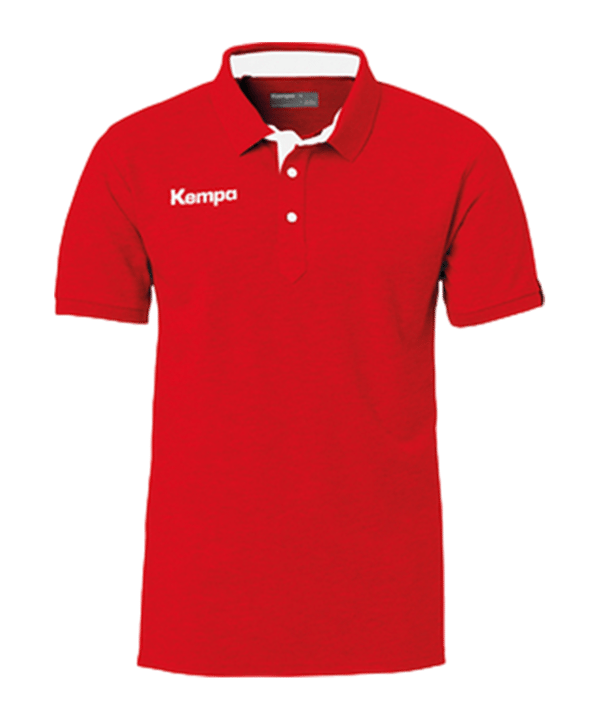 Kempa Prime Poloshirt Rot Weiss F01 - rot