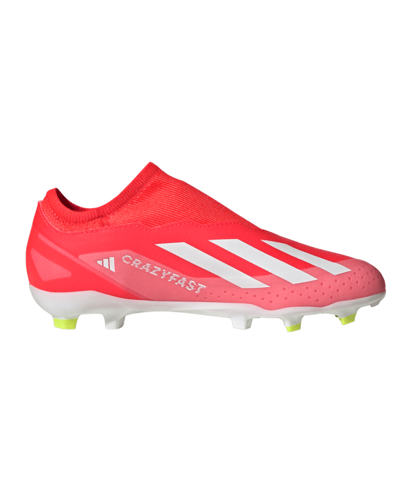 adidas X Crazyfast League LL FG Kids Energy Citrus Rot Weiss Gelb - rot