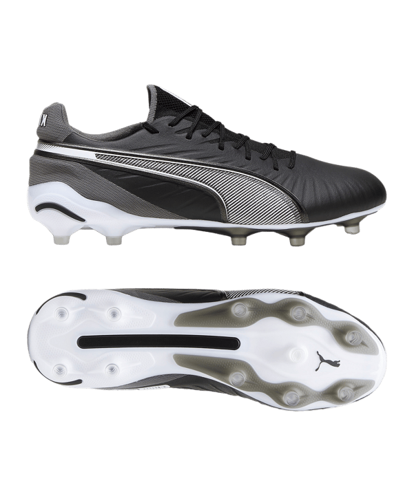 Chaussures de football PUMA KING Ultimate FG/AG Eclipse noir blanc F01 - noir