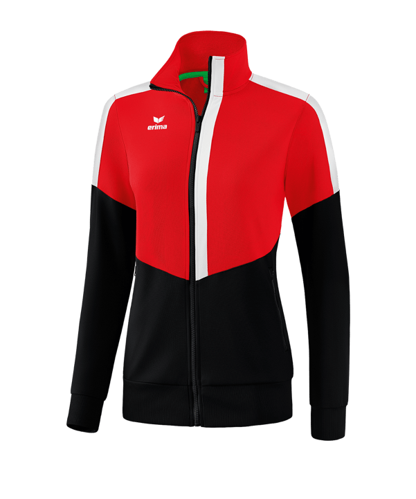 Erima Squad Trainingsjacke Damen Rot Schwarz - rot