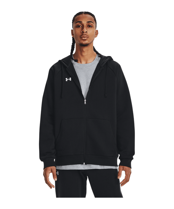 Under Armour Rival Fleece Kapuzenjacke Schwarz F001 - schwarz
