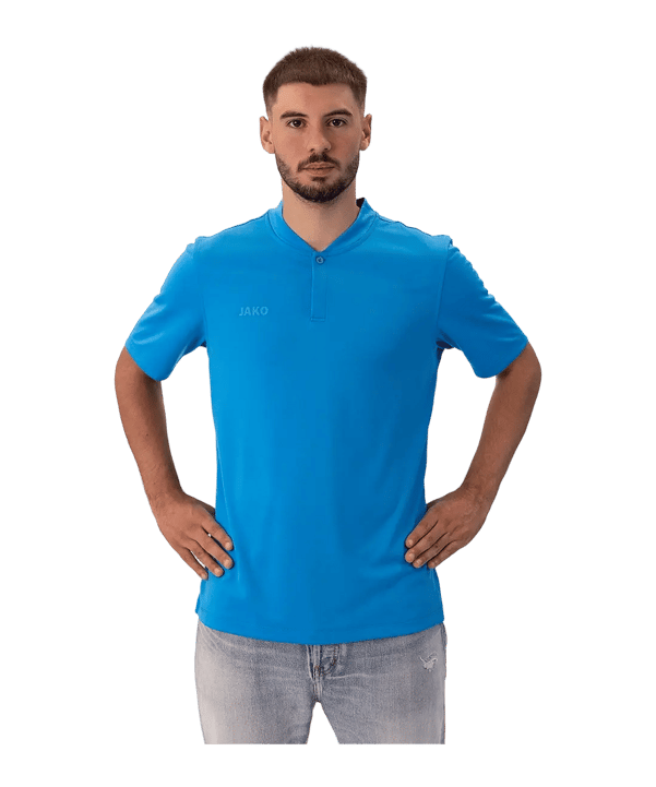 JAKO Prestige Polo Bleu C89 - bleu