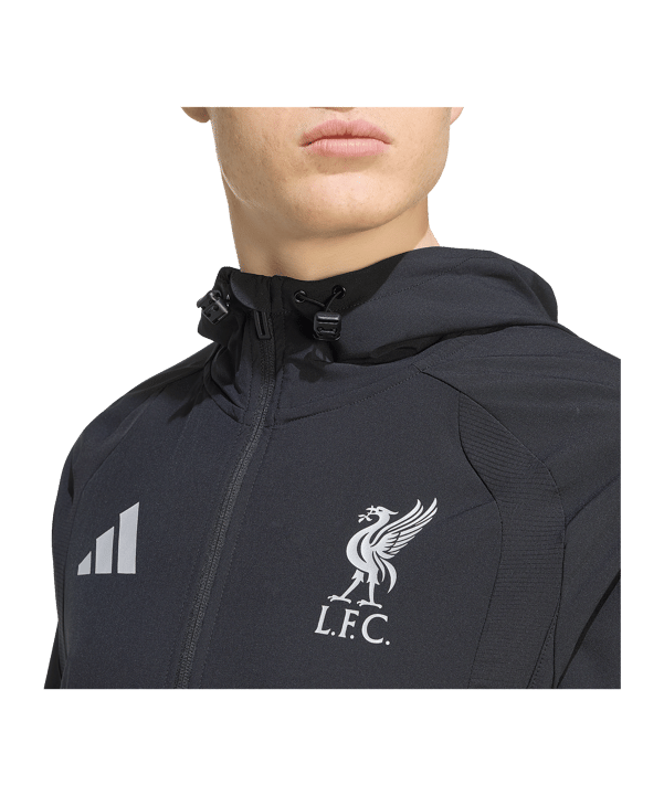 adidas FC Liverpool Tiro Travel Windbreaker Nero - nero