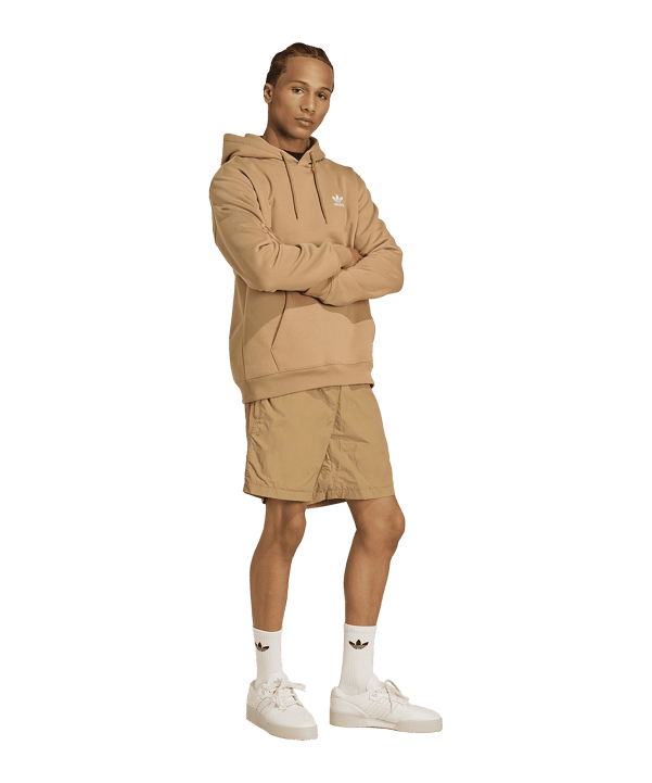 adidas Originals Trefoil Essentials Loose Hoody Braun - braun