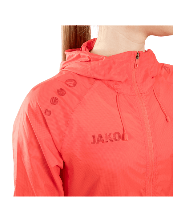 JAKO Flow Lightweight Jacke Damen Orange F365 - orange