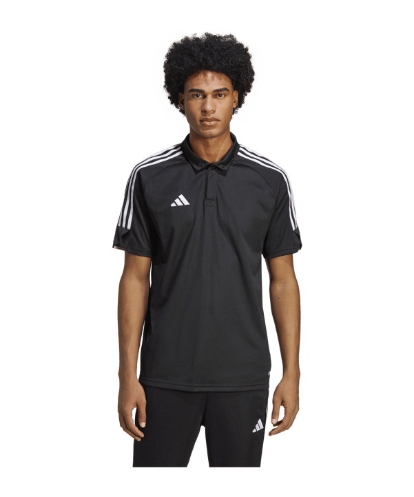 adidas Tiro 23 Poloshirt Schwarz - schwarz