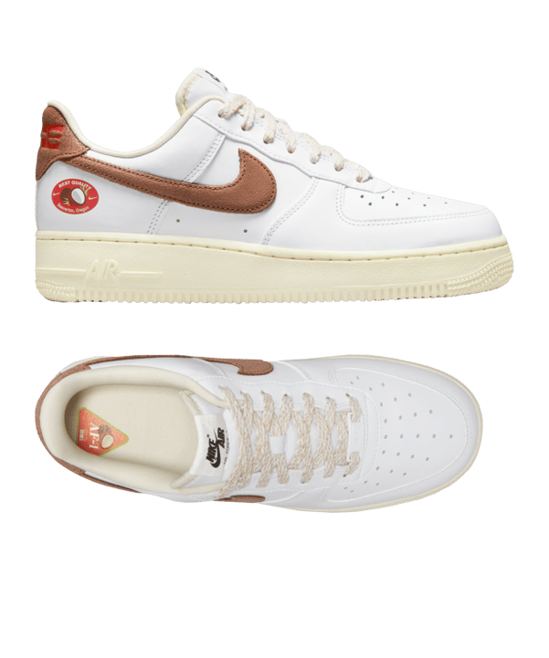 Nike Air Force 1 '07 LX Damen Weiss Braun F101 - weiss