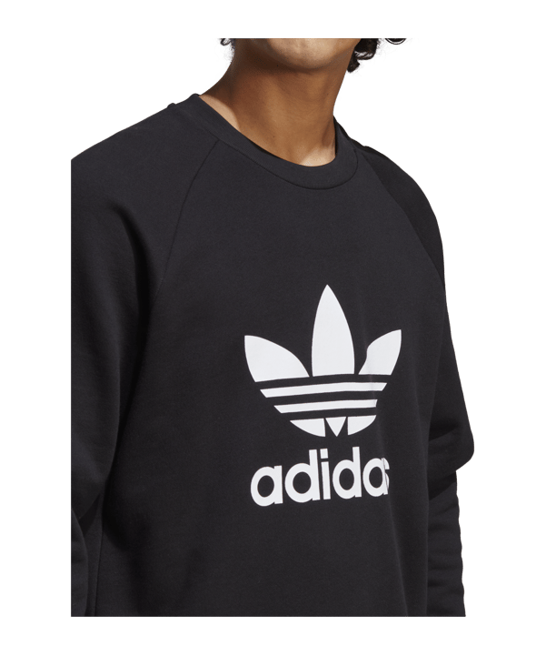 adidas Originals Trefoil Crew Sweatshirt Schwarz - schwarz