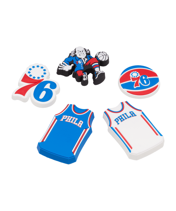 Crocs NBA Philadelphia 76ers Pin 5er Pack Merch Weiß - weiss
