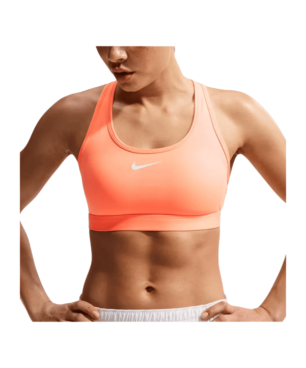 Nike Swoosh Medium Support Sport-BH Damen Orange F852 - orange