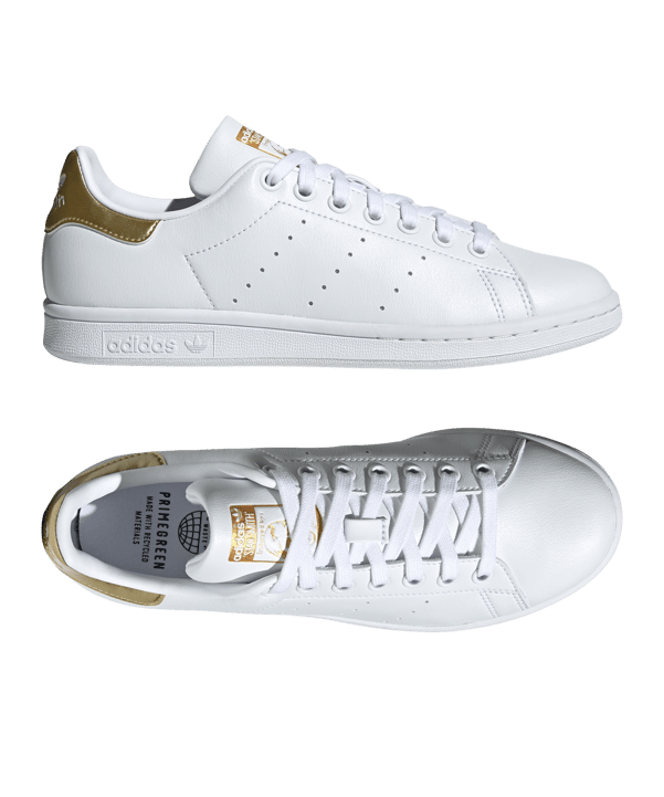 adidas Originals Stan Smith Damen Weiss Gold - weiss