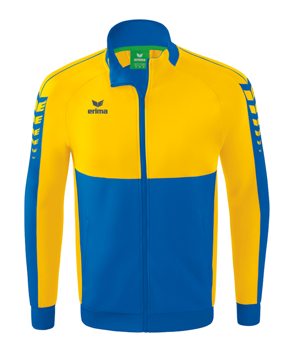 Erima Six Wings Trainingsjacke Kids Blau Gelb - blau