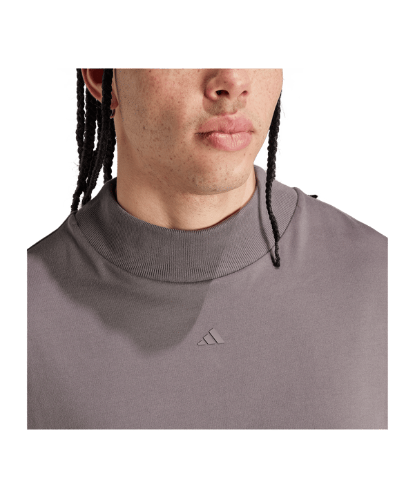 adidas Basketball Trikot langarm Grau - grau