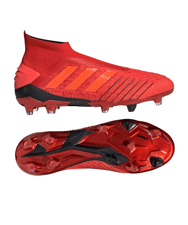 adidas Predator 19+ FG Rot Schwarz - rot