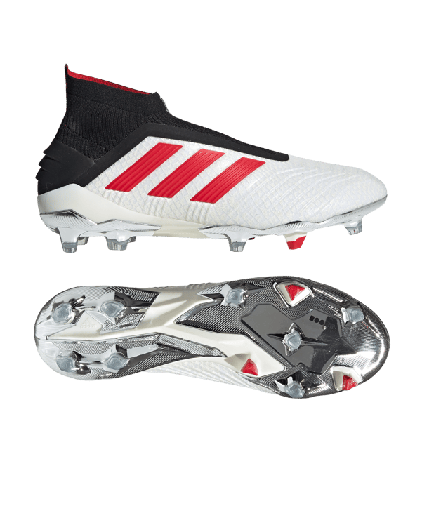 adidas Predator 19+ FG Pogba Weiss Schwarz - weiss