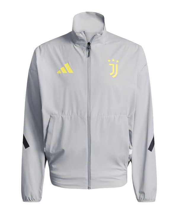 adidas Juventus Turin Anthem Jacke Kids Grau - grau