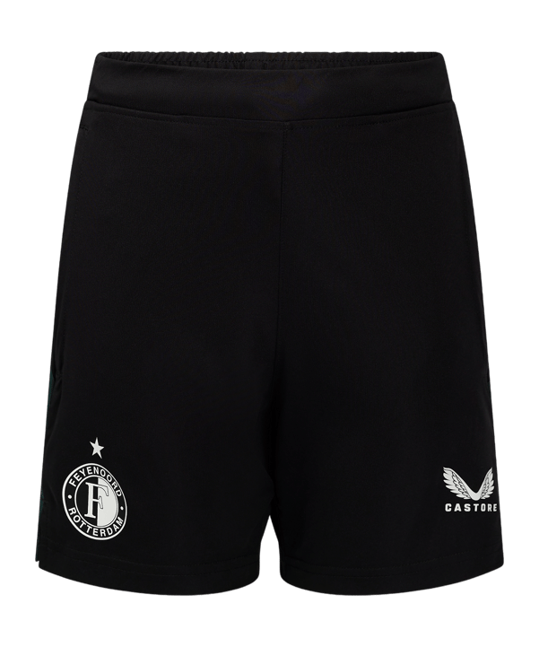 Castore Feyenoord Rotterdam Pro Coaches Short Kids Schwarz F092 - schwarz