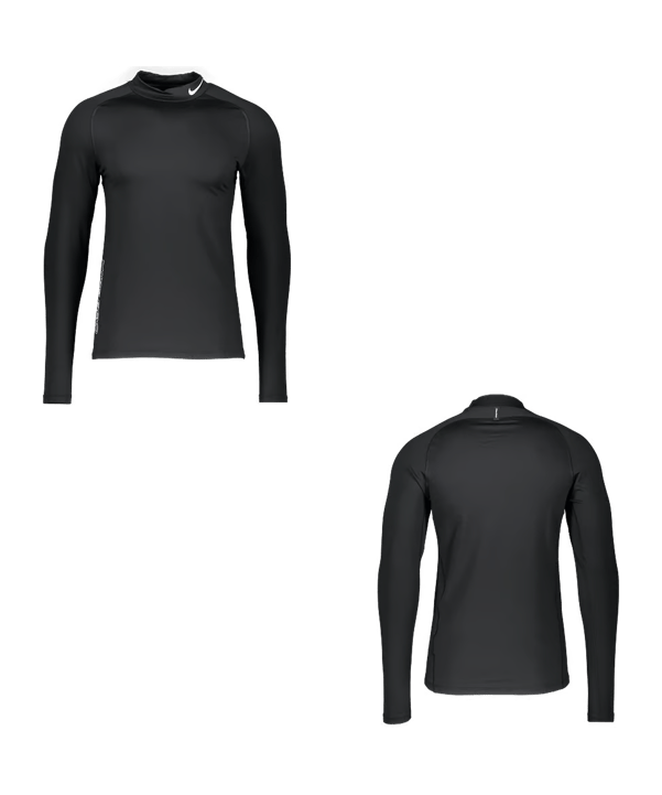 Sweatshirt Nike Pro Warm Mock noir et blanc F010 - noir