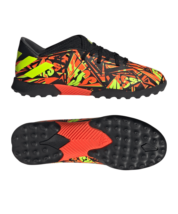 adidas NEMEZIZ Messi.3 TF J Kids Rot Gelb Schwarz - rot
