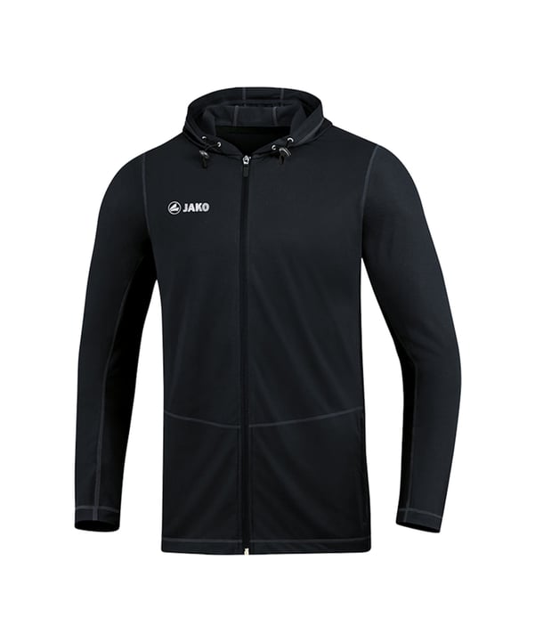 JAKO Run 2.0 Kapuzenjacke Running Schwarz F08 - schwarz