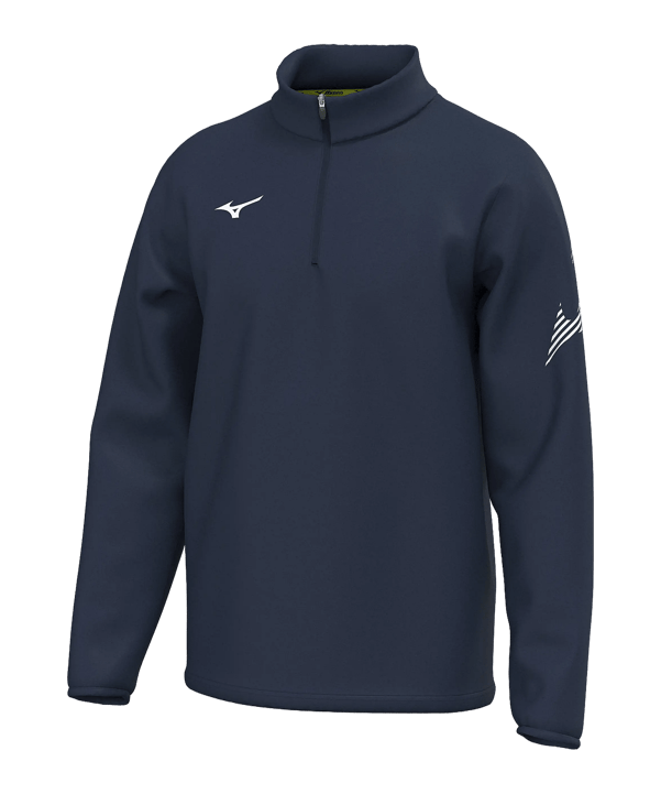 Mizuno Big Rb Training Zip Top Dunkelblau F14