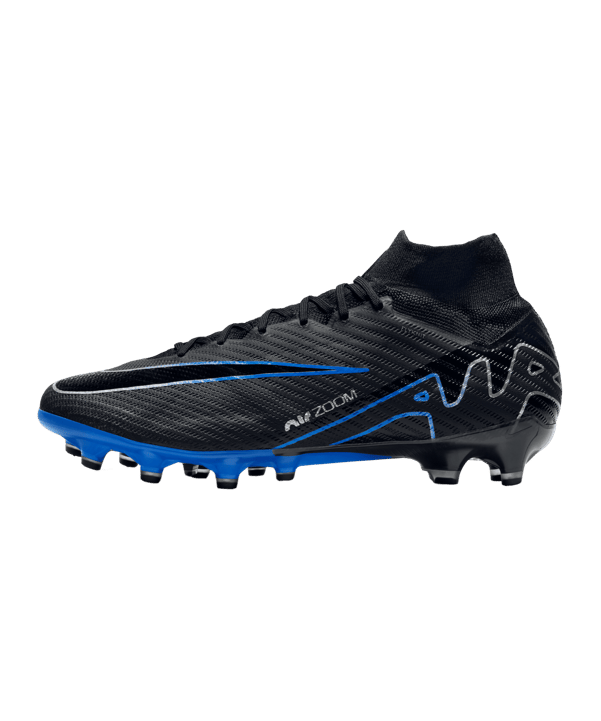 Nike Air Zoom Mercurial Superfly IX Elite AG-Pro Shadow Schwarz Silber Blau F040 - schwarz