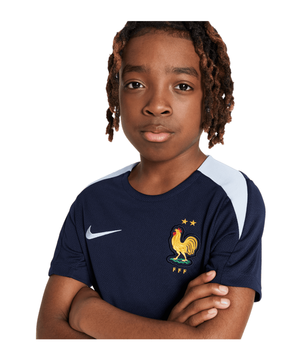 Nike Frankreich Trainingsshirt EM 2024 Kids Blau F498 - blau