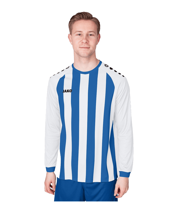 JAKO Inter Trikot langarm Weiss Blau F012 - weiss