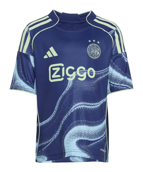 adidas Ajax Amsterdam Trikot Set Away 2025/2026 Kids Blau - blau