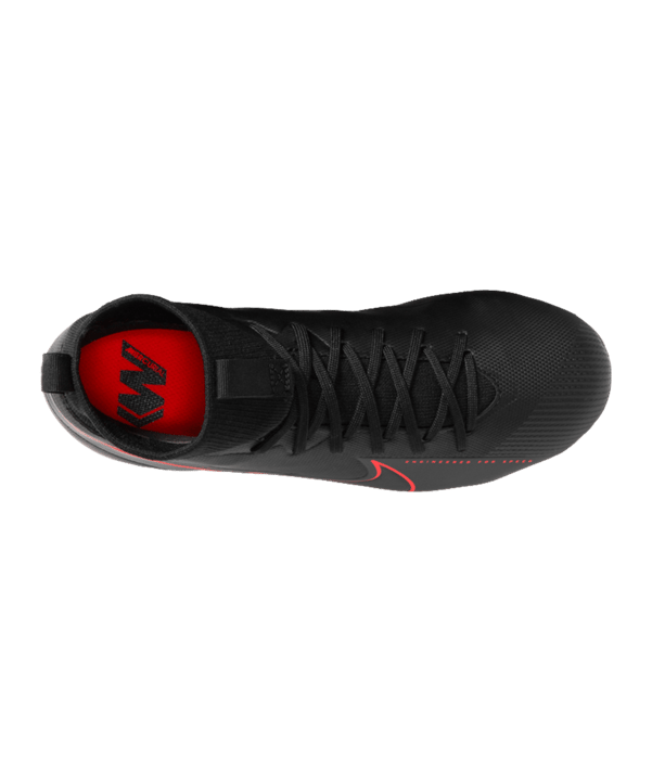 Nike Jr Mercurial Superfly VII Black X Chile Red Academy MG Kids Schwarz F060 - schwarz