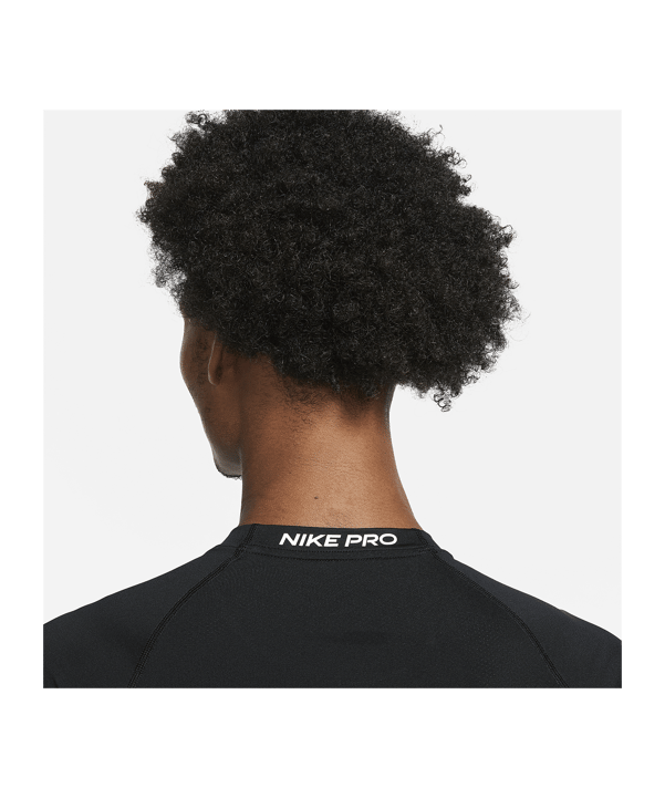 Nike Pro Longsleeve Schwarz Weiss F010 - schwarz