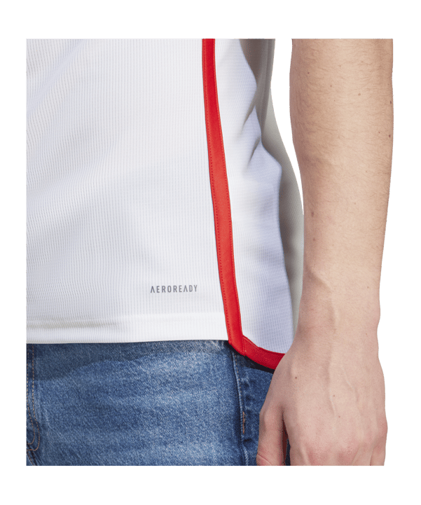 adidas FC Bayern München Trikot Home 2023/2024 Weiss Rot - weiss