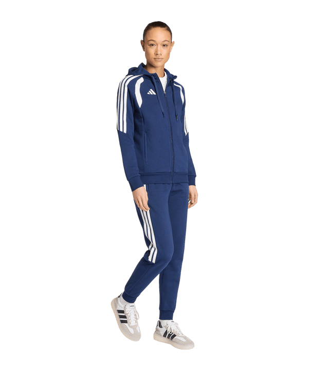 adidas Tiro 26 League Kapuzenjacke Damen Dunkelblau - weiss