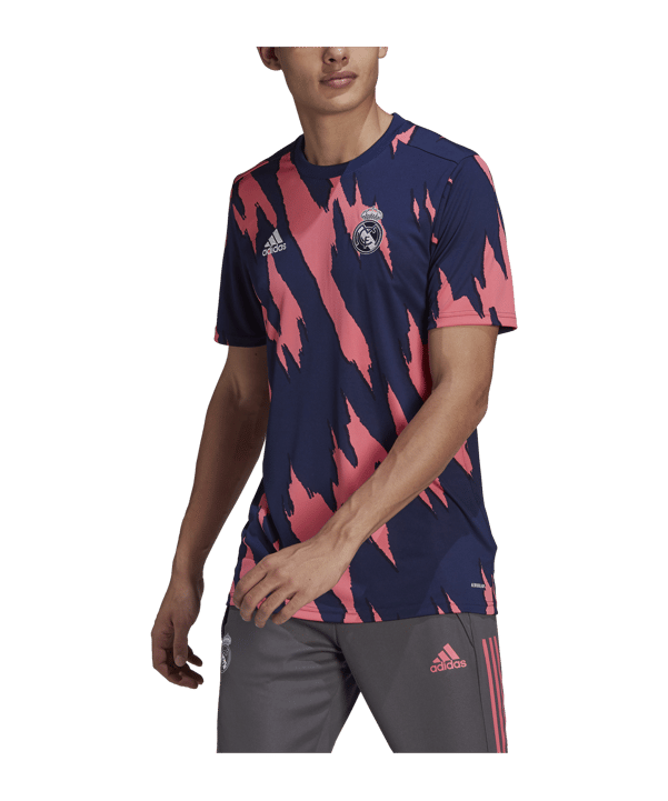 adidas Real Madrid Prematch Shirt Pink Blau - pink