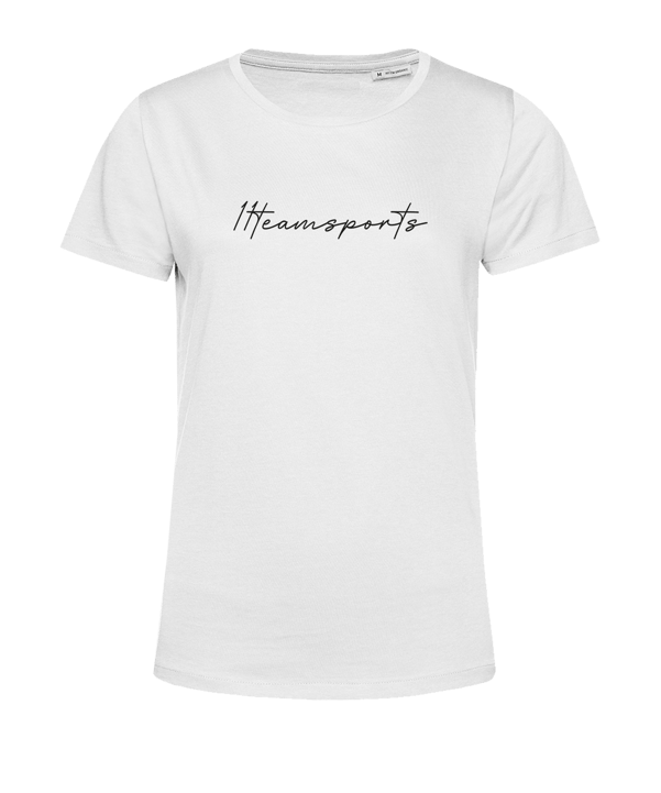 11teamsports Handwriting T-Shirt Damen Weiss - weiss
