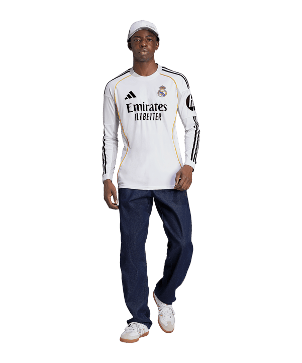 adidas Real Madrid Longsleeve Trikot Home 2025/2026 Weiß - weiss