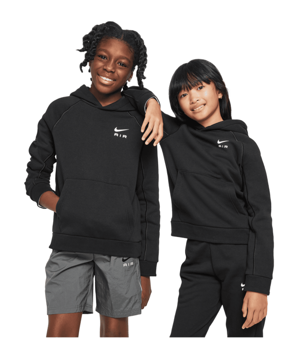 Nike Air Hoody Kids Schwarz Weiss F010 - schwarz