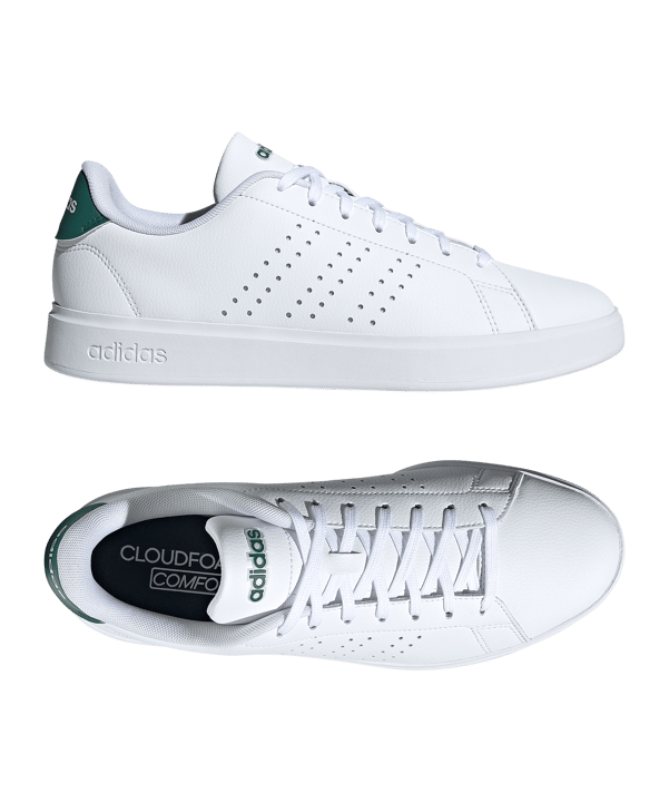 adidas Advantage 2.0 Weiss Grün - weiss