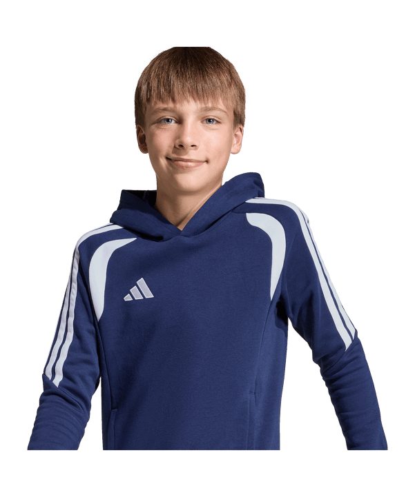adidas Tiro 26 League Sweatshirt à capuche Enfants Bleu Foncé - blanc