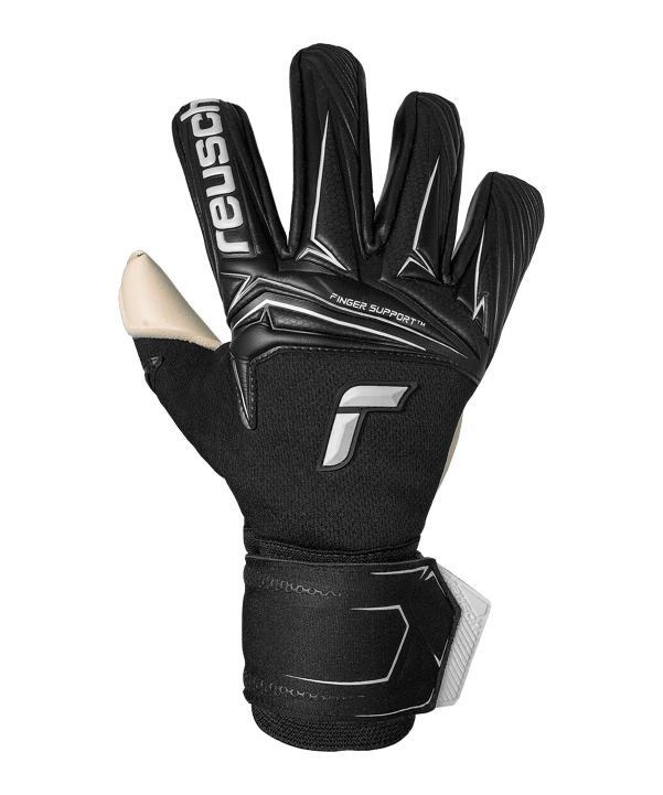 Reusch Attrakt Gold X NC Finger Support Torwarthandschuhe Schwarz - schwarz
