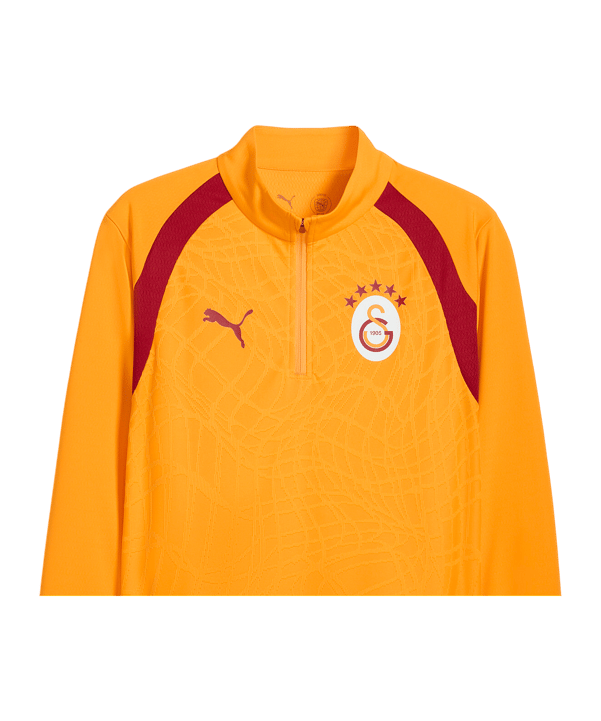 PUMA Galatasaray Istanbul Training 14 Zip Top Orange F07 - orange