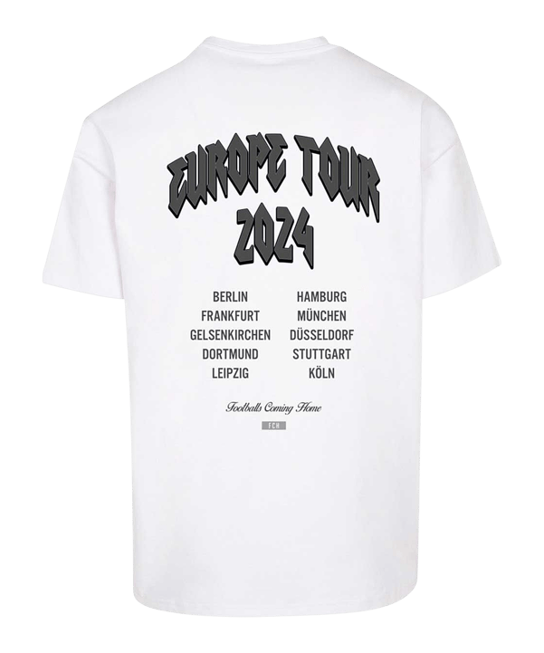 Mister Tee FootballS Coming Home Europe Tour Oversize T-Shirt Weiß - weiss