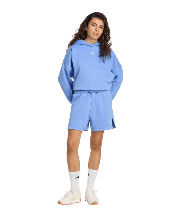 adidas 3 Stripes Studio Hoody Damen Blau - blau