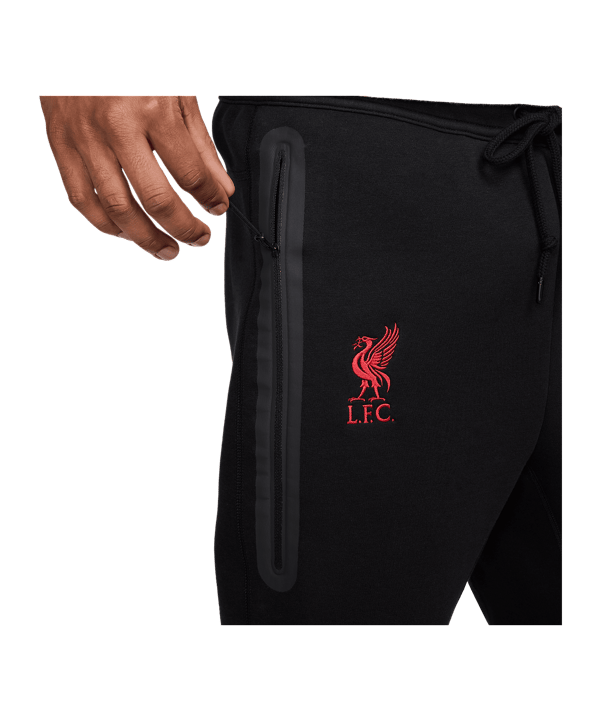 Nike FC Liverpool Tech Fleece Trainingshose Schwarz F010 - grau