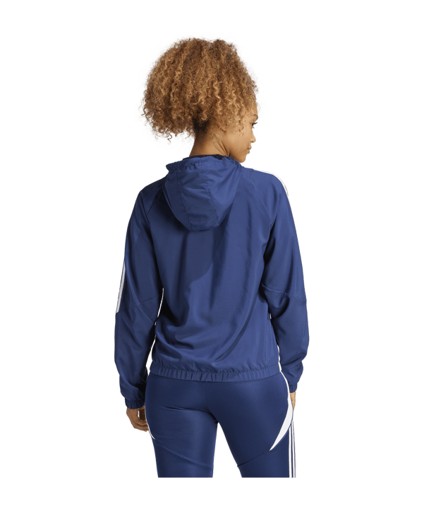 adidas Tiro 24 Windbreaker Damen Blau Weiss - blau