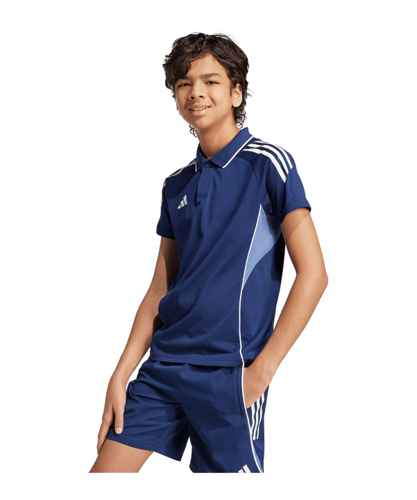 adidas Tiro 25 Competition Polo Kids Blau - blau