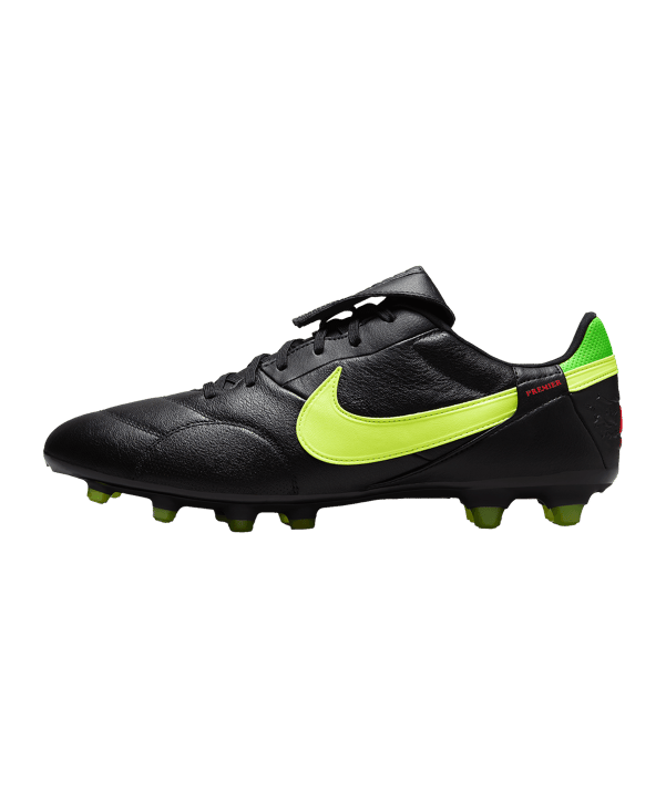 Nike X 11teamsports Premier III Leather FG Schwarz Gelb Grün F008 - grau