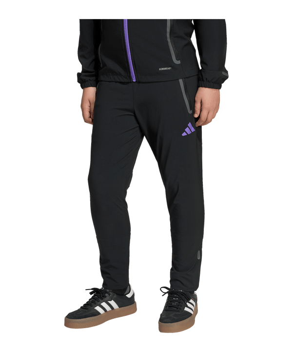 adidas Manchester United Vis Tech Travel Jogginghose Kids Schwarz - schwarz