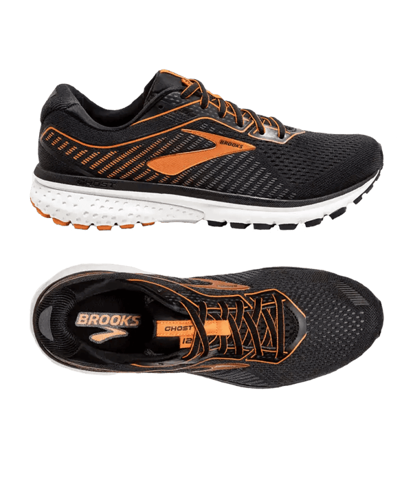Brooks Ghost 12 Running Schwarz Orange F009 - schwarz