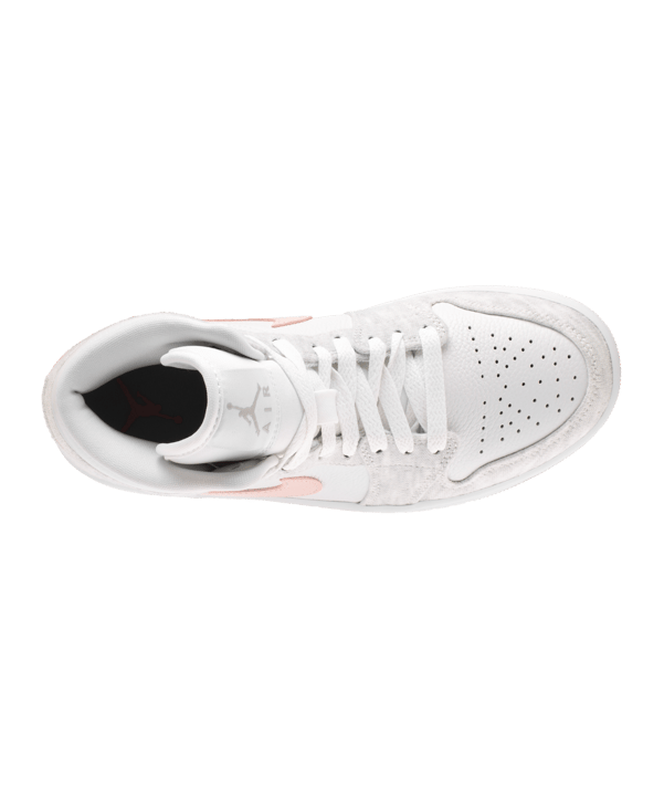 Jordan Air 1 Mid SE Damen Weiss Grau Rosa F001 - weiss